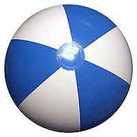 24'' Light Blue & White Beach Balls