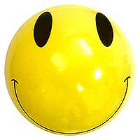 16'' Yellow Smile Beach Balls