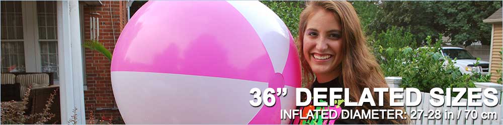 36-Inch Deflated Size Beach Balls