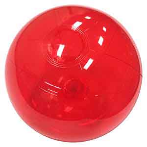 12'' Translucent Red Beach Balls