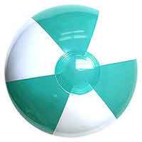 16'' Teal & White Beach Balls
