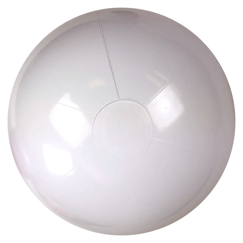 Largest Selection of Beach Balls - 20-Inch Solid White Beach Balls