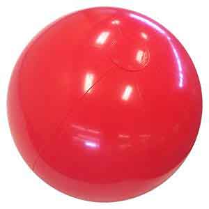 16'' Solid Red Beach Ball