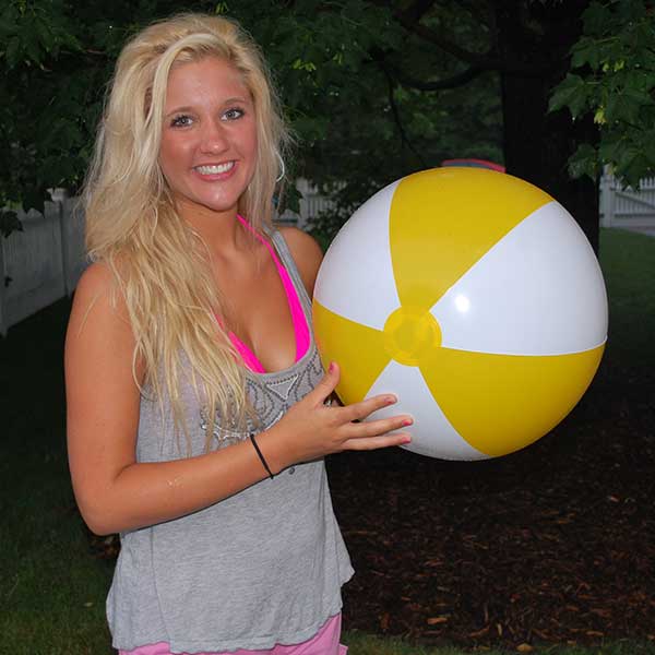 24-Inch Solid Yellow Beach Balls