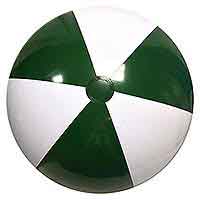 36'' Dark Green & White Beach Balls