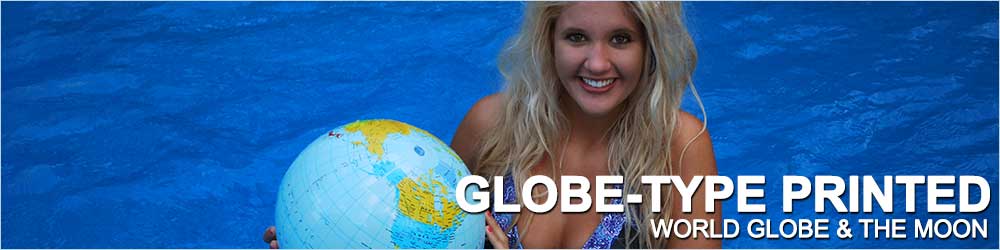 World Globe and Moon Beach Balls