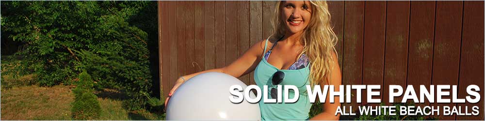 Solid White Beach Balls