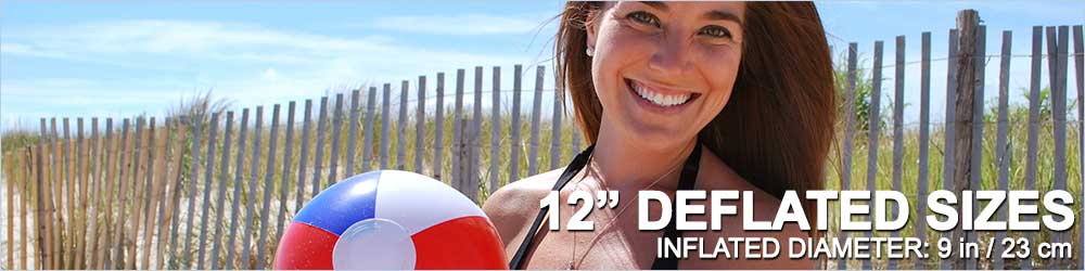 12-inch deflated size Beach Balls