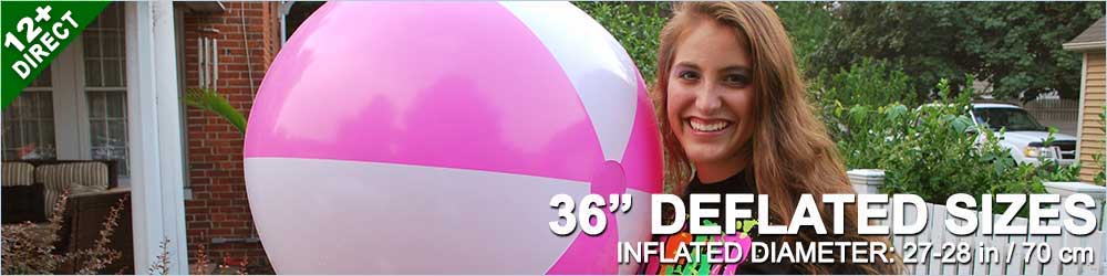 36-inch deflated size Beach Balls